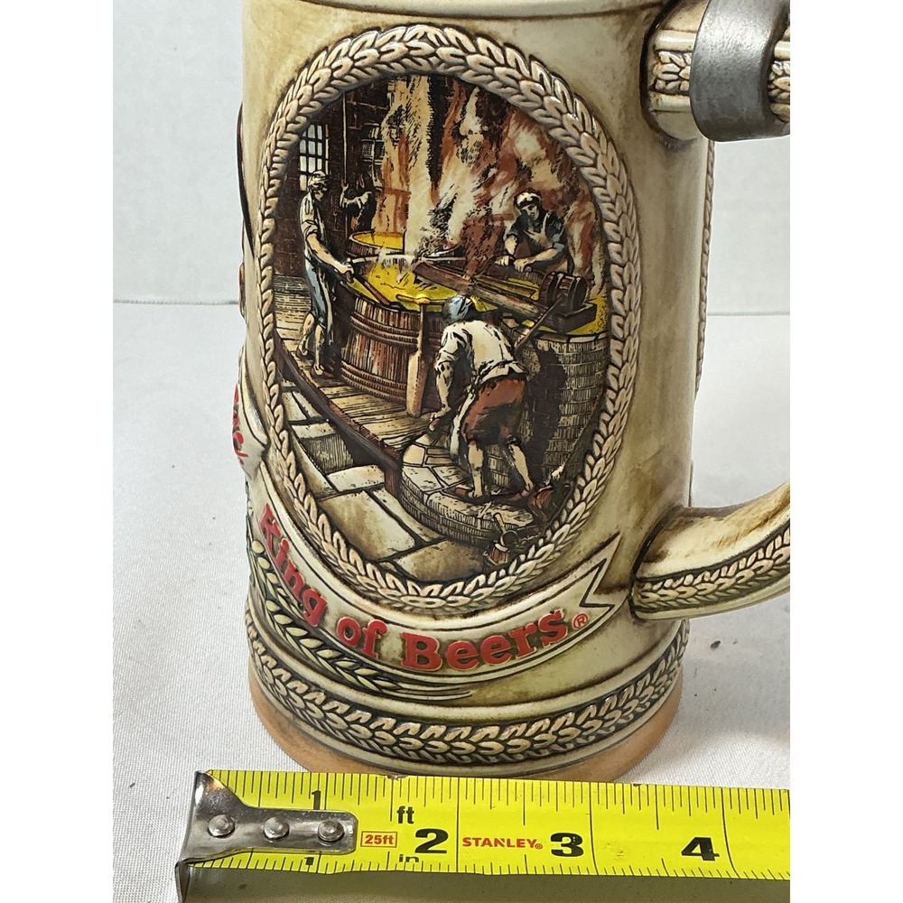 Budweiser A Series Ceramarte Lidded Beer Stein Limited Edition 17th Century Brew - Picture 15 of 16
